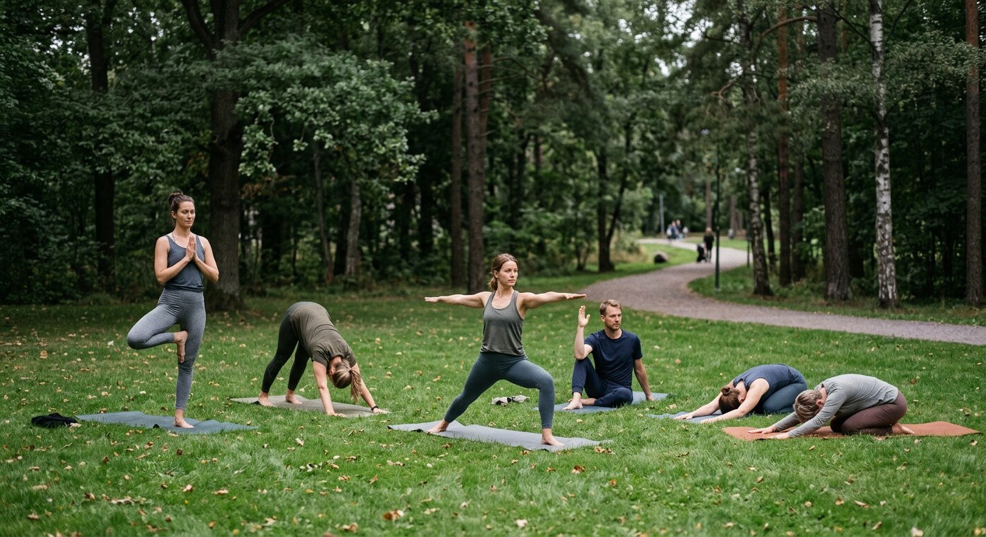 Yoga i parken